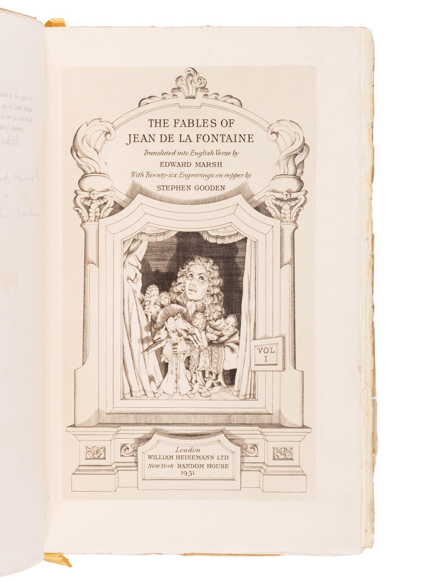 [FONTAINE, Jean de La (1621-1695)] – A group of 5 works in 9 volumes by Fontaine for children: