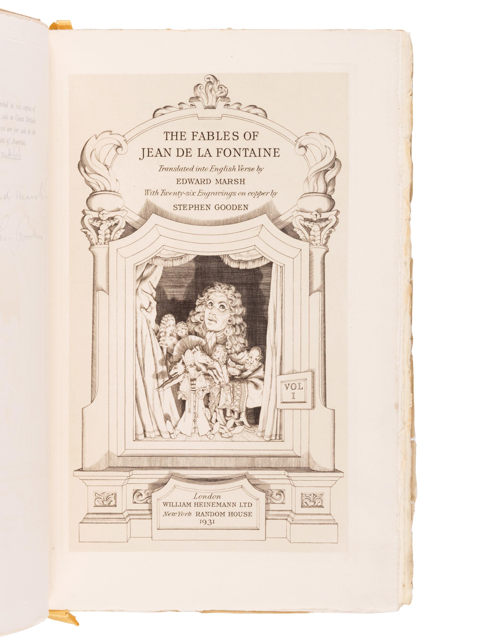 [FONTAINE, Jean de La (1621-1695)] – A group of 5 works in 9 volumes by Fontaine for children: