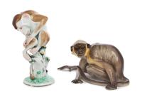 Two Continental Porcelain Figures Height of taller 9 1/8 inches. — 20TH CENTURY
