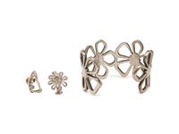 TIFFANY & CO., COLLECTION OF STERLING SILVER AND YELLOW GOLD FLORAL JEWELRY