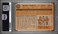 A 1960 Topps Mickey Mantle Baseball Card No. 350 (PSA 3 VG)
