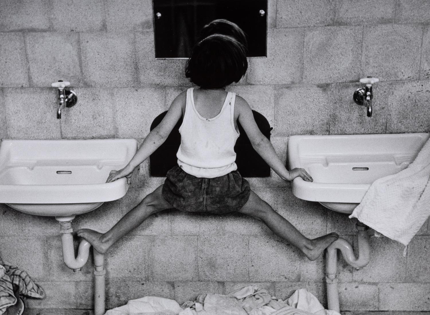 Ruth Orkin (1921-1985) Tirza on Sinks, Tel Aviv, Israel, 1951