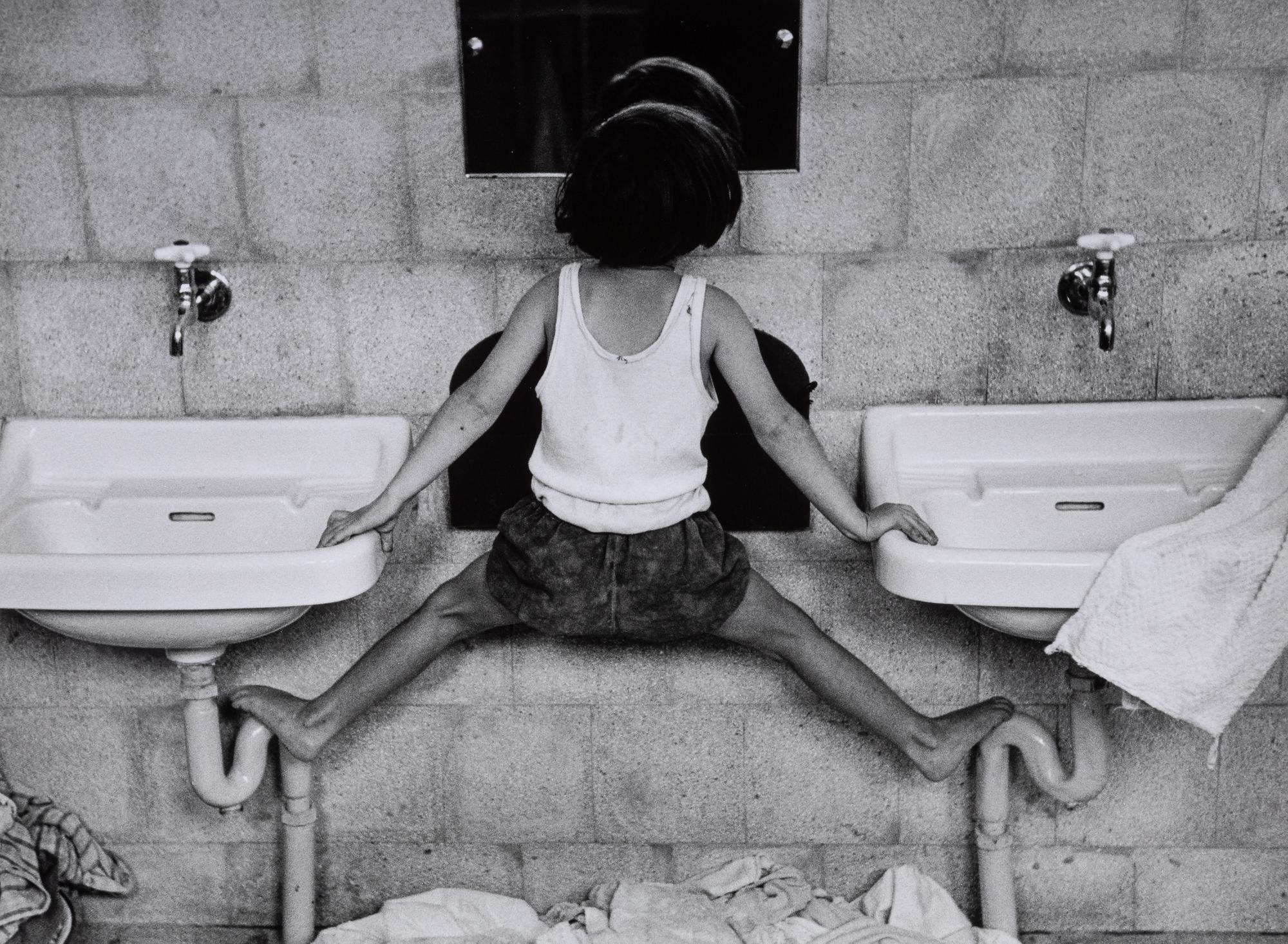 Ruth Orkin (1921-1985) Tirza on Sinks, Tel Aviv, Israel, 1951