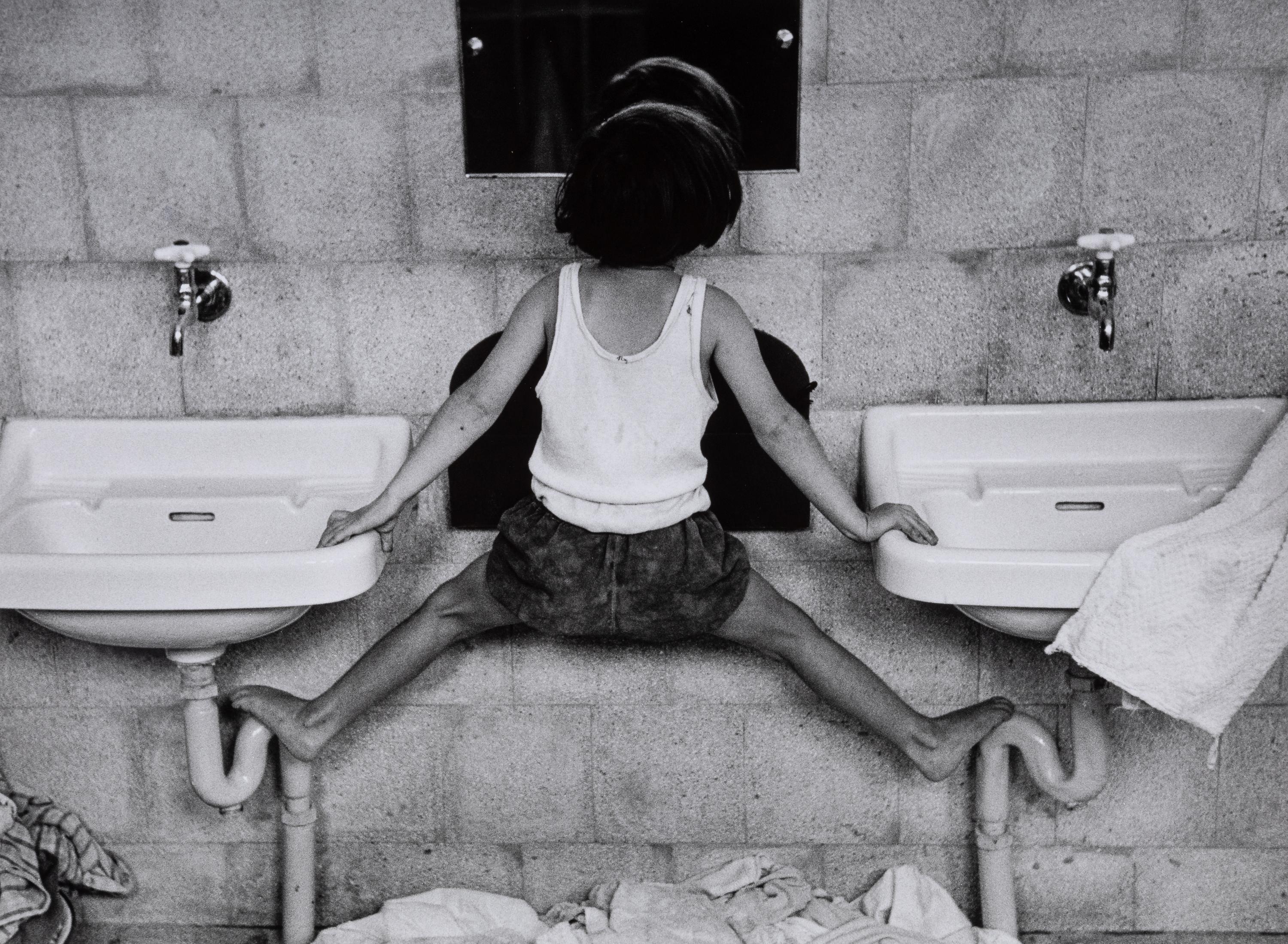 Ruth Orkin (1921-1985) Tirza on Sinks, Tel Aviv, Israel, 1951