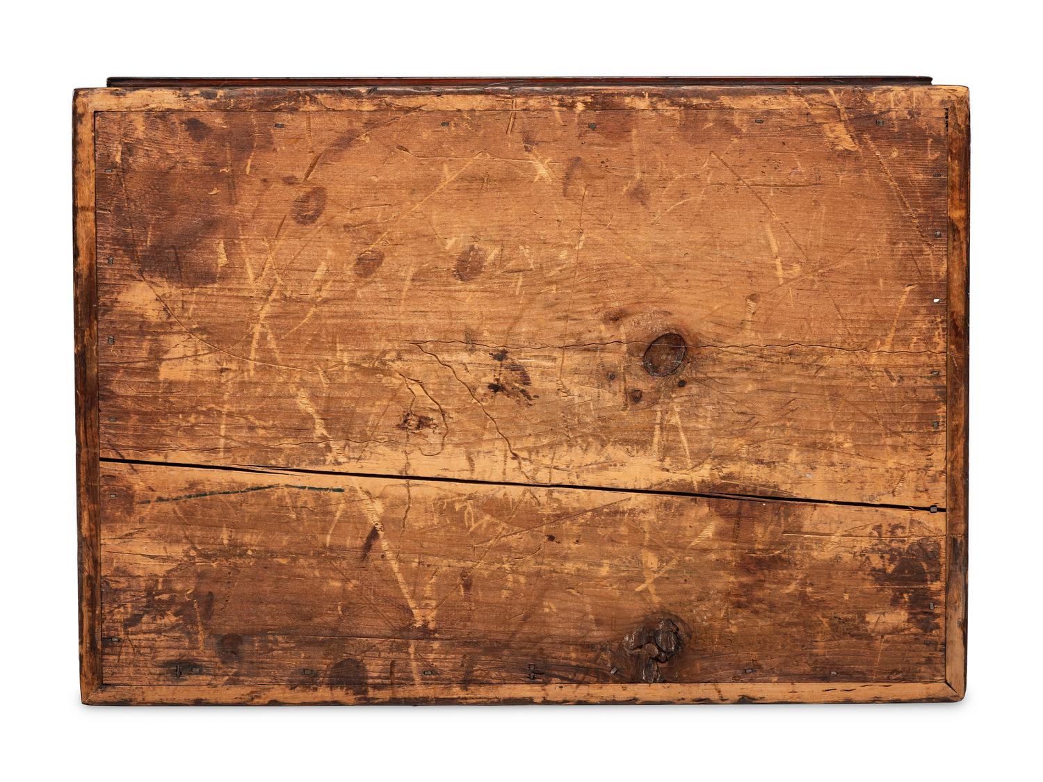 A Late Federal Grain-Painted Pine Stationary Box