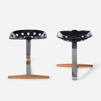 Achille and Pier Giacomo Castiglioni A Pair of "Mezzadro" stools, Zanotta, Italy, designed 1957, the present lot circa 1970s