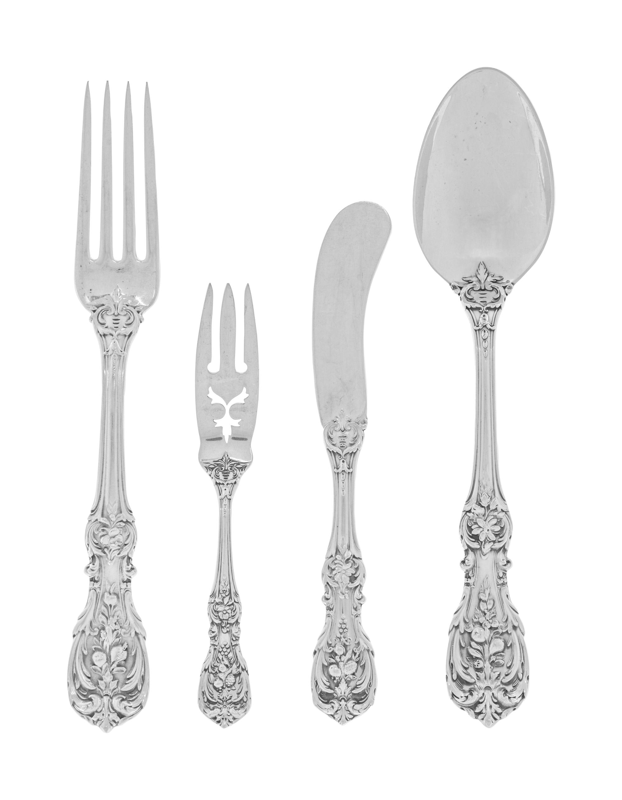 An American Silver Flatware Service