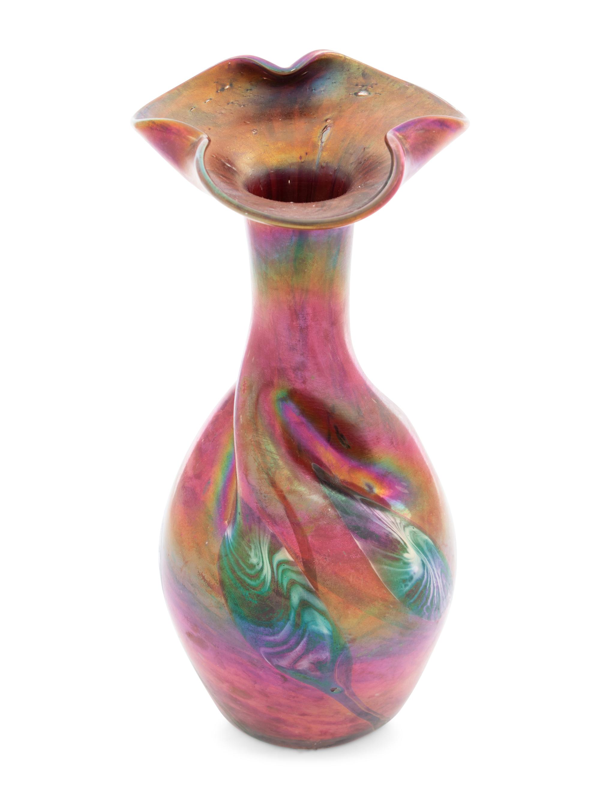 A Loetz Glass Vase, Attributed to Koloman Moser