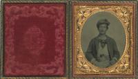 [Tintype] Union Private with .32-Caliber Revolver