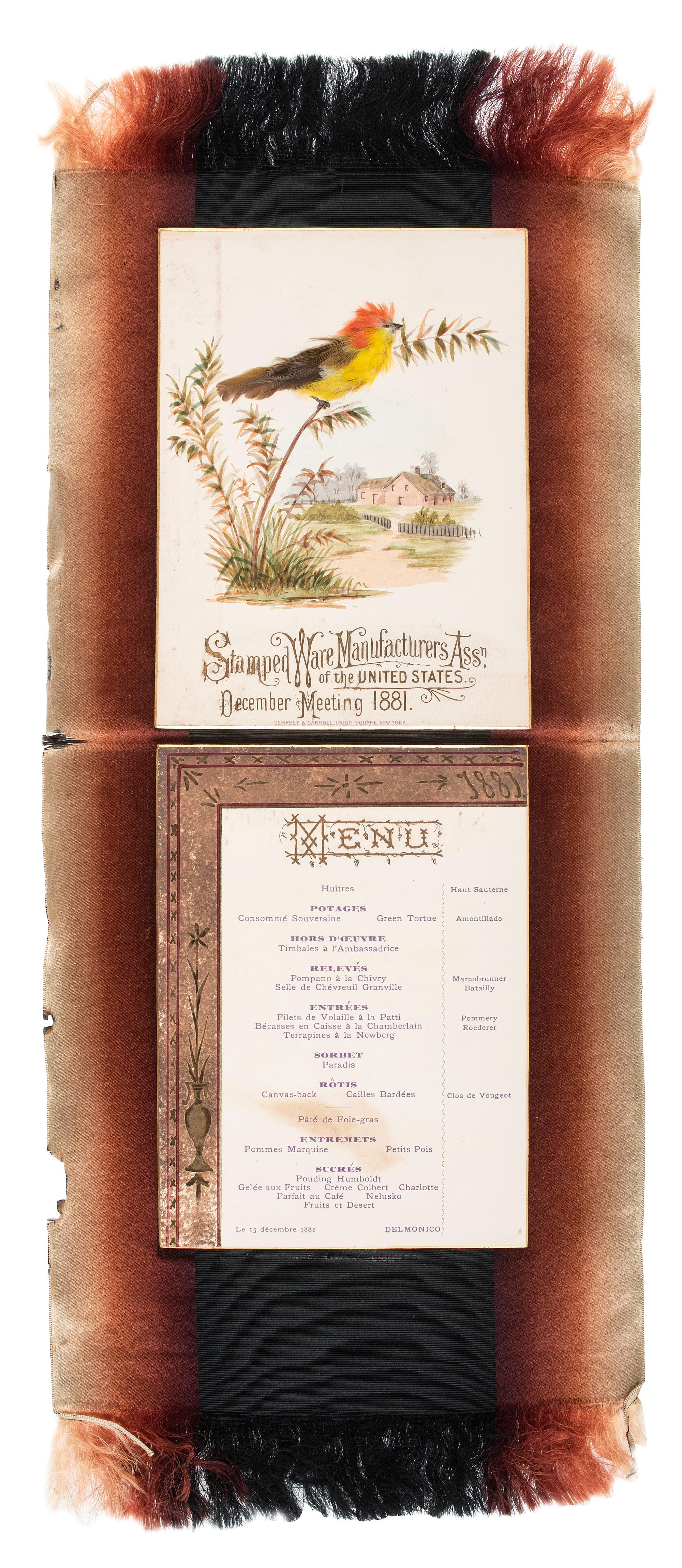 [NEW YORK]. Archive related to Walter M. Aikman incl. program and formal invitation to the "Opening Ceremonies of the New York and Brooklyn Bridge." New York: Tiffany & Co., [1883].