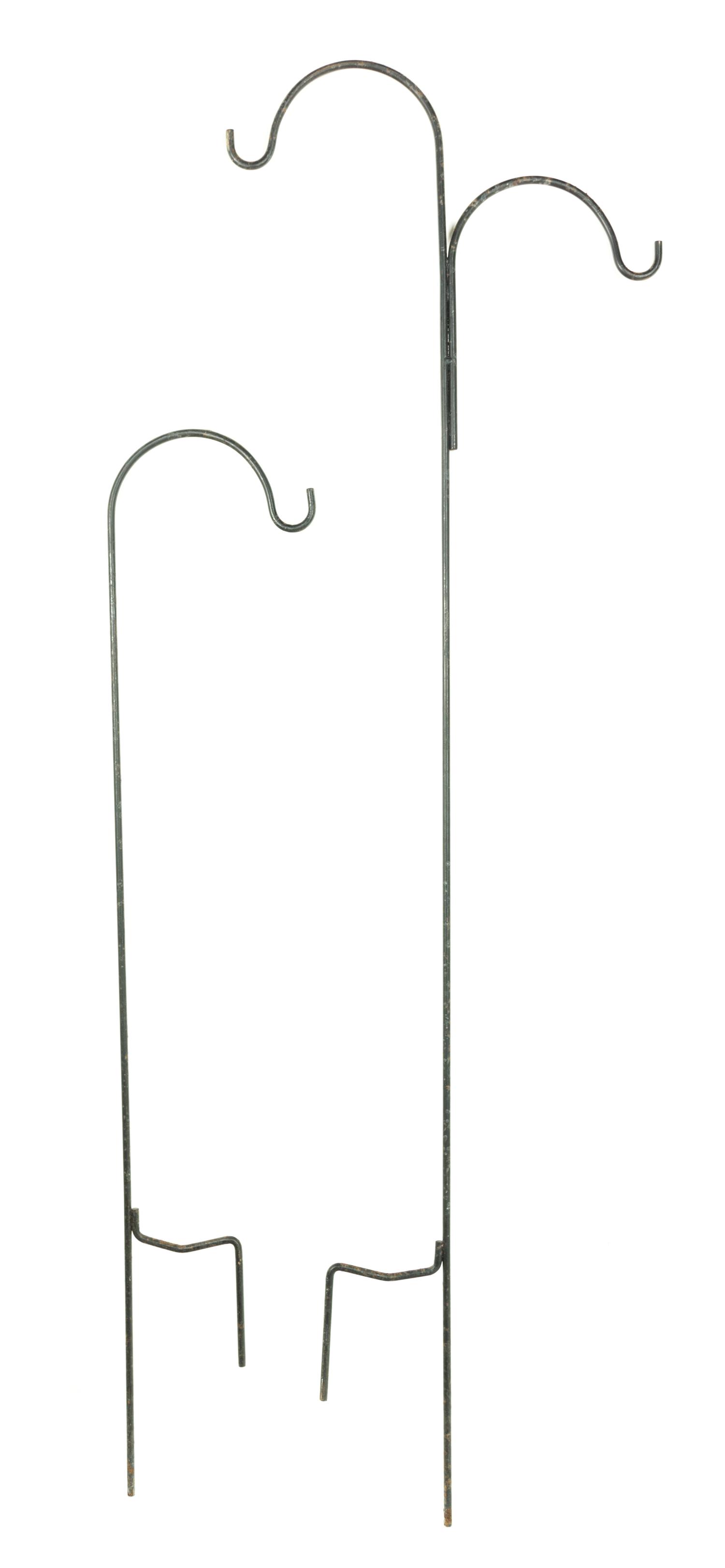 A Set of Twelve Metal Plant Hangers Height 85 1/2 inches.