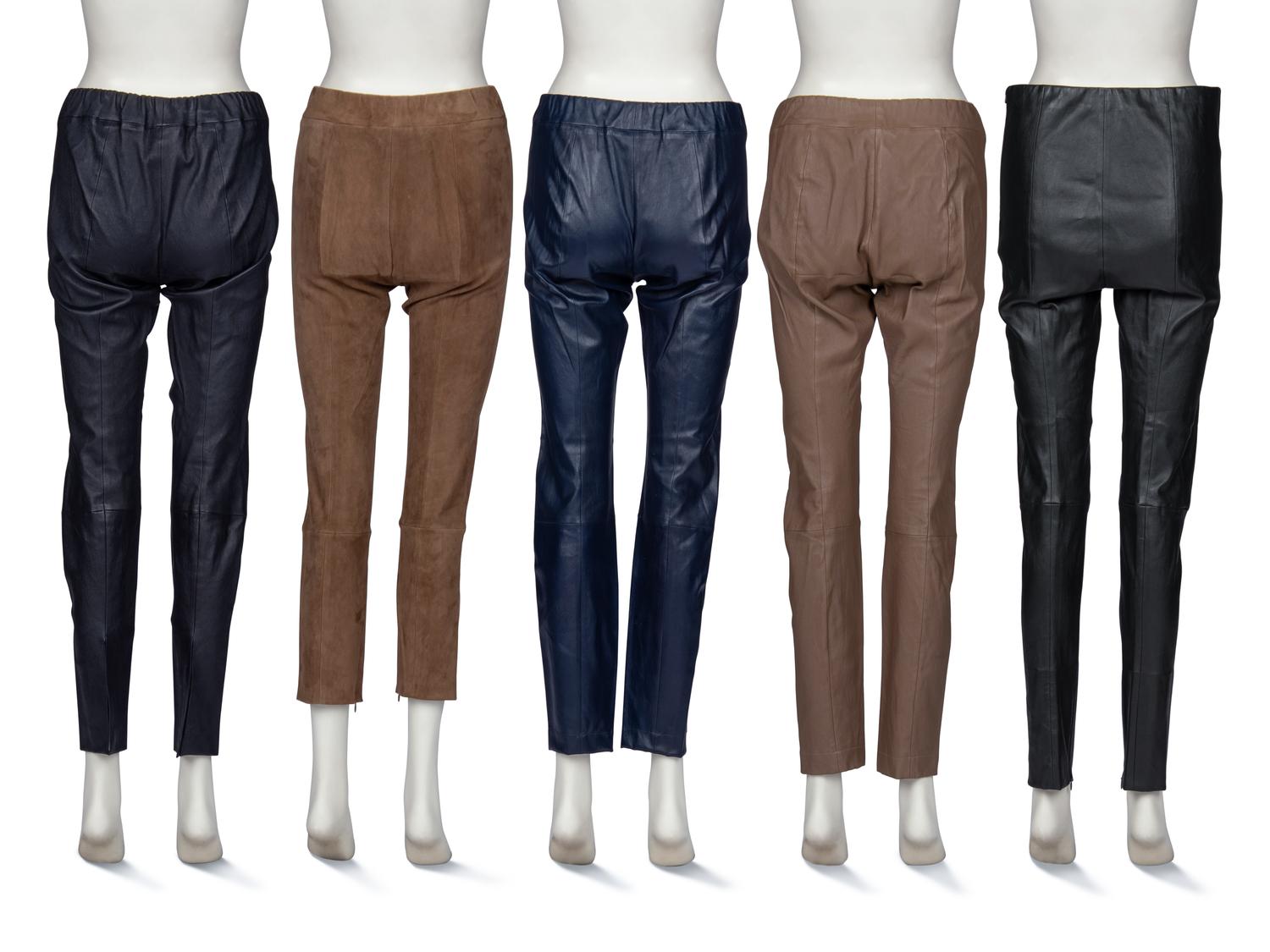 The Row, Five Pairs of Leather Pants/Leggings