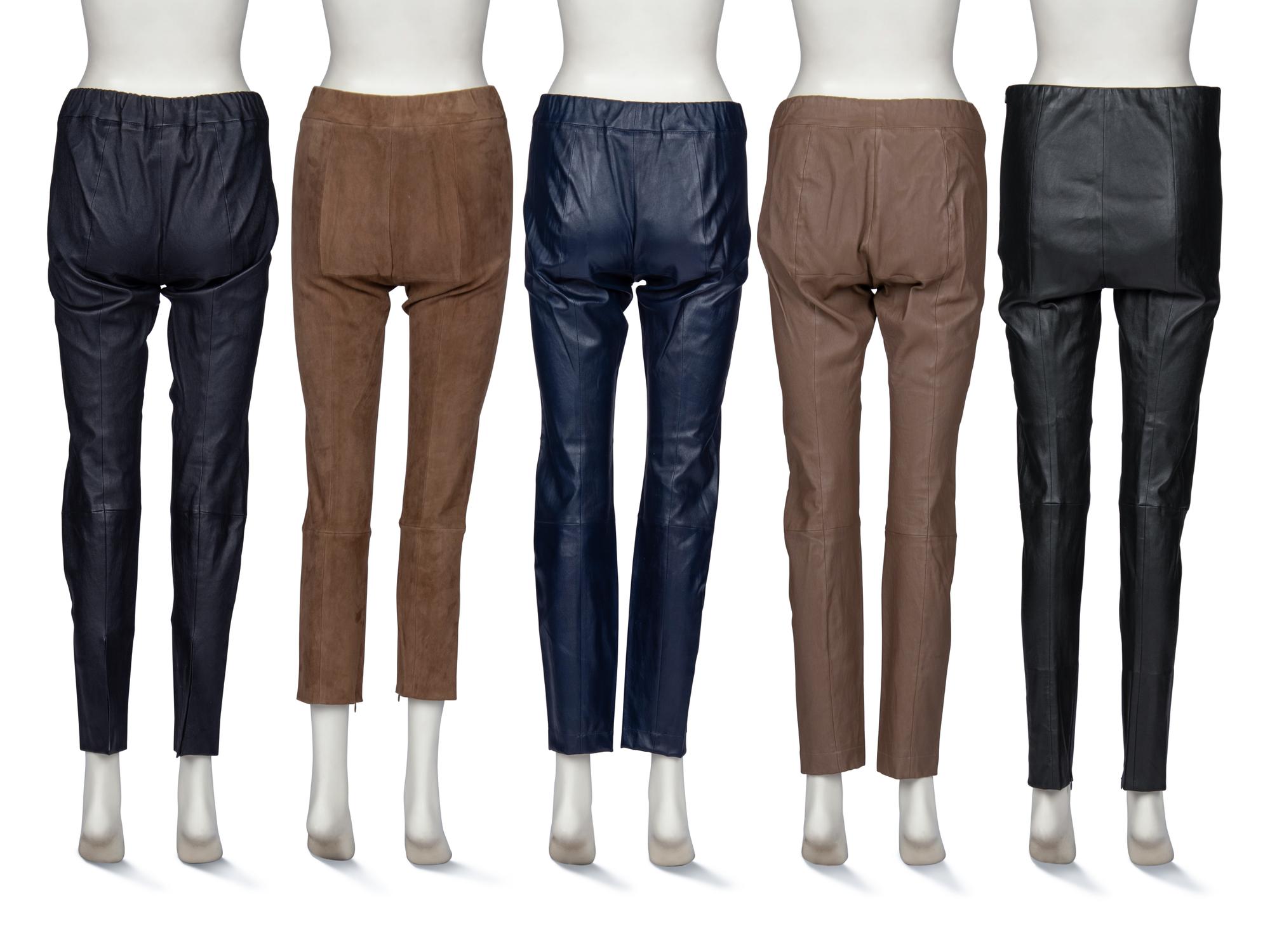 The Row, Five Pairs of Leather Pants/Leggings