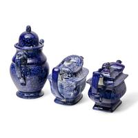 Two Staffordshire Historical Blue Teapots and a Coffeepot