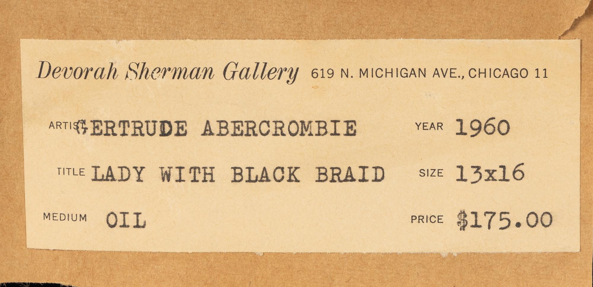 Lady with Black Braid, 1960