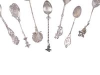 Twenty Silver and Enamel Souvenir Spoons