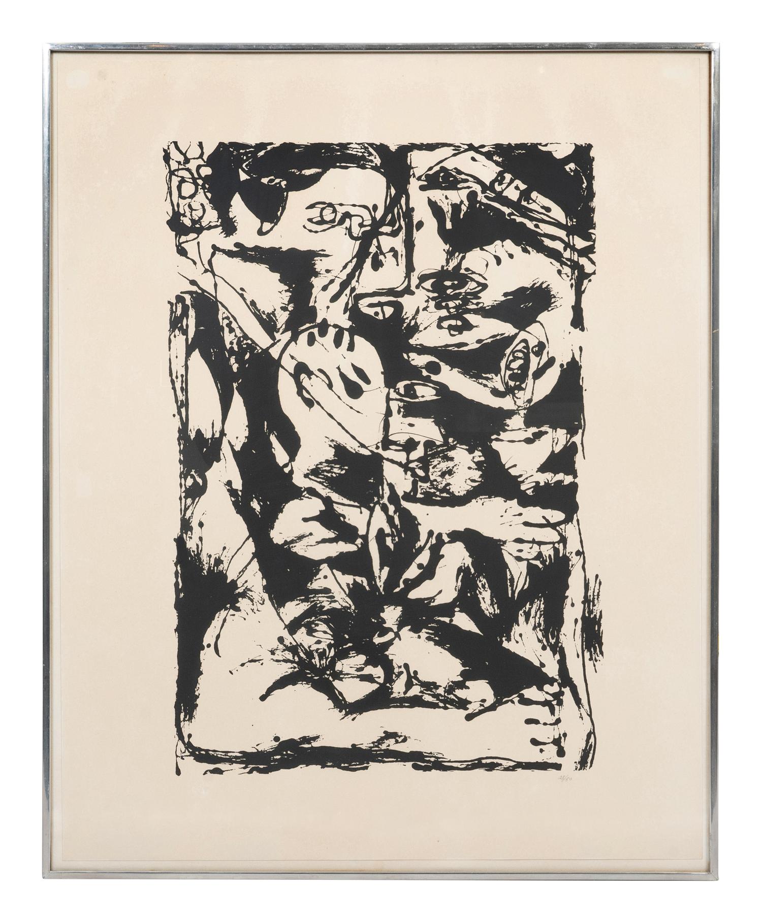 A Pair of Prints from Untitled Portfolio , 1951 (printed in 1964 by Lee Krasner and the Pollock Estate)