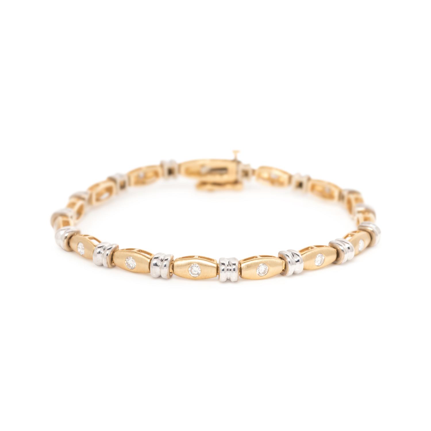 BICOLOR GOLD AND DIAMOND BRACELET