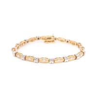 BICOLOR GOLD AND DIAMOND BRACELET