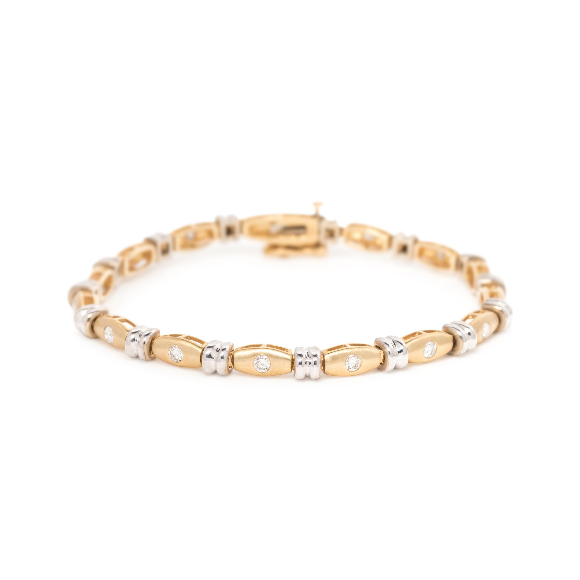 BICOLOR GOLD AND DIAMOND BRACELET