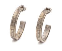TIFFANY & CO., SILVER HOOP EARRINGS