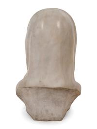 An Italian White Marble Vanitas Bust