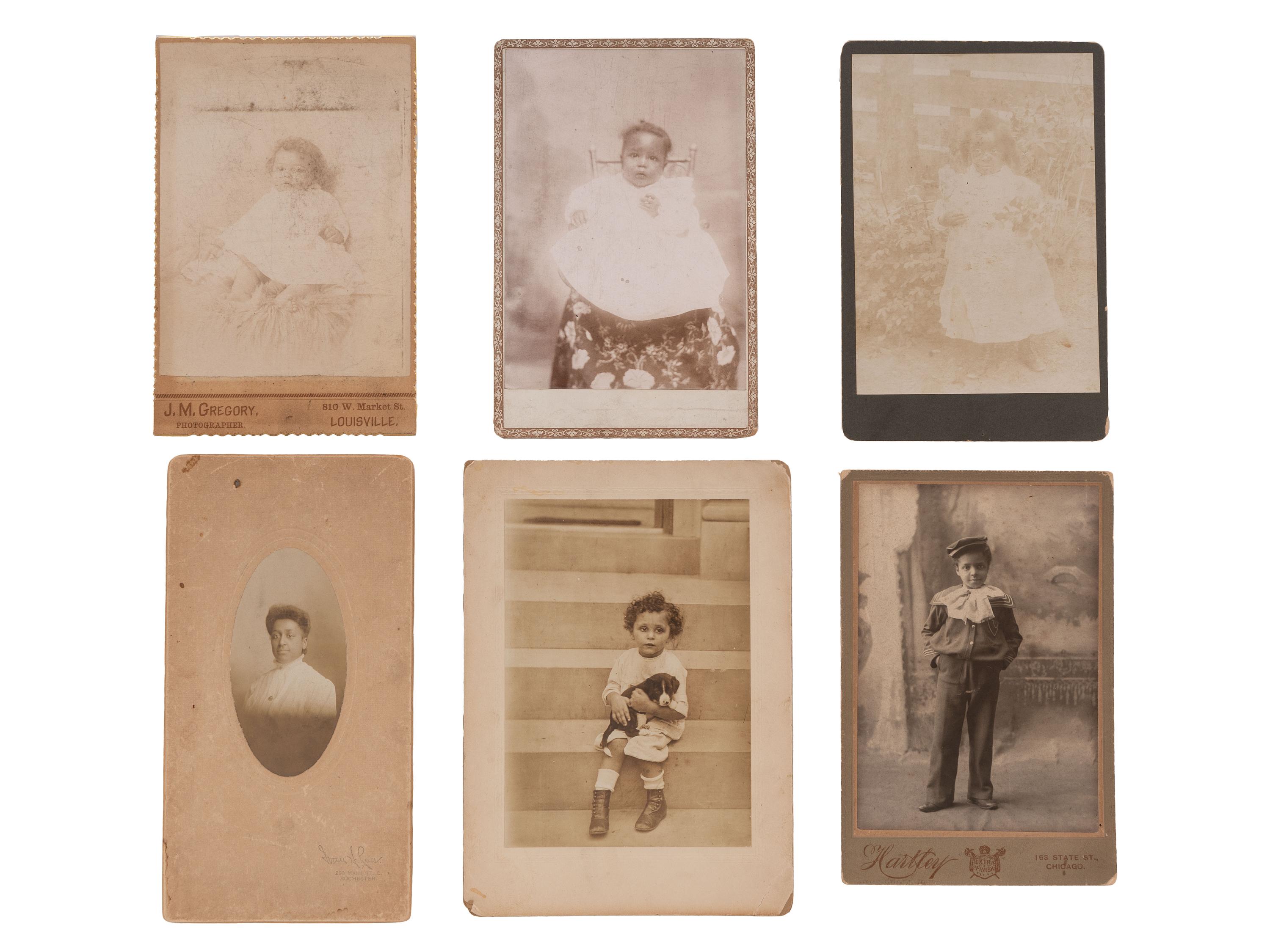 [EARLY PHOTO] 9 cabinet cards of African American subjects, incl. possible clergyman from Virginia.