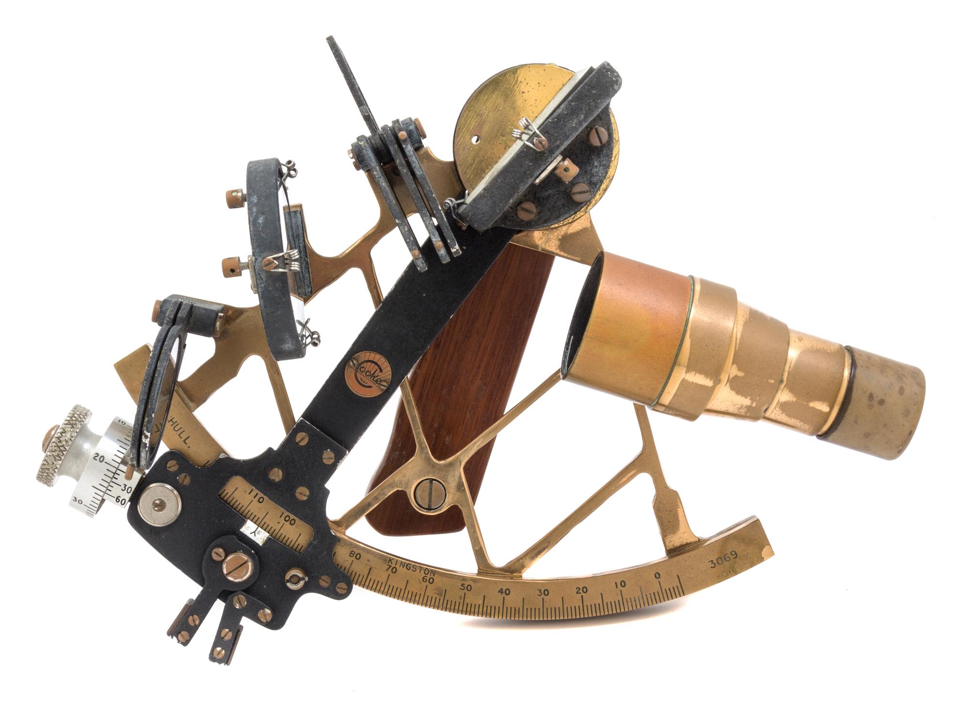 An English Brass and Wood Mounted Sextant Radius of arm 10 inches — COOKE AND HULL, LONDON, EARLY 20TH CENTURY