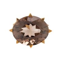 SMOKY QUARTZ BROOCH