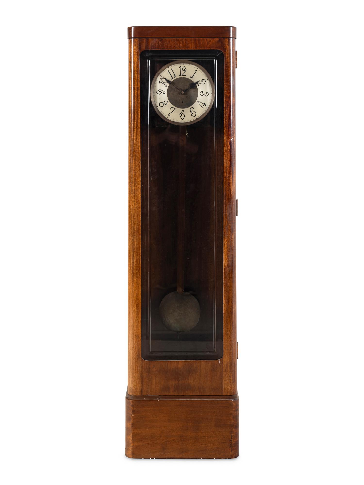 An Austrian Secessionist Mahogany Long Case Clock