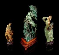 Three Chinese Hardstone Carvings