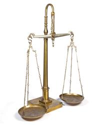 A Large Brass Balance Scale