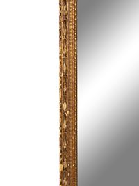 A French Molded Plaster-Inset Giltwood Trumeau Mirror