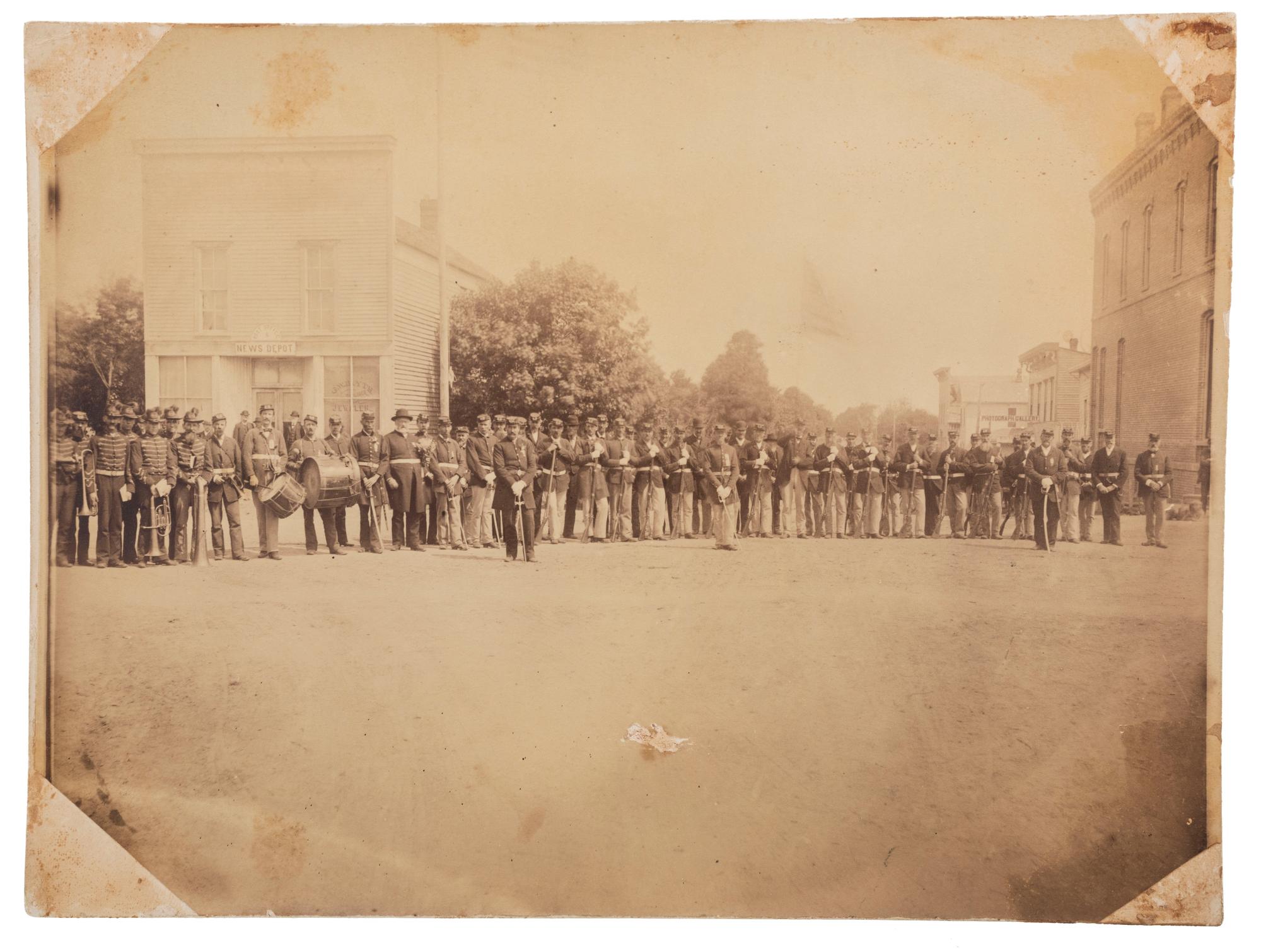 [CIVIL WAR] -- [GAR & UCV]. A group of 9 items, incl. photographs, certificates, and declaration of mourning.