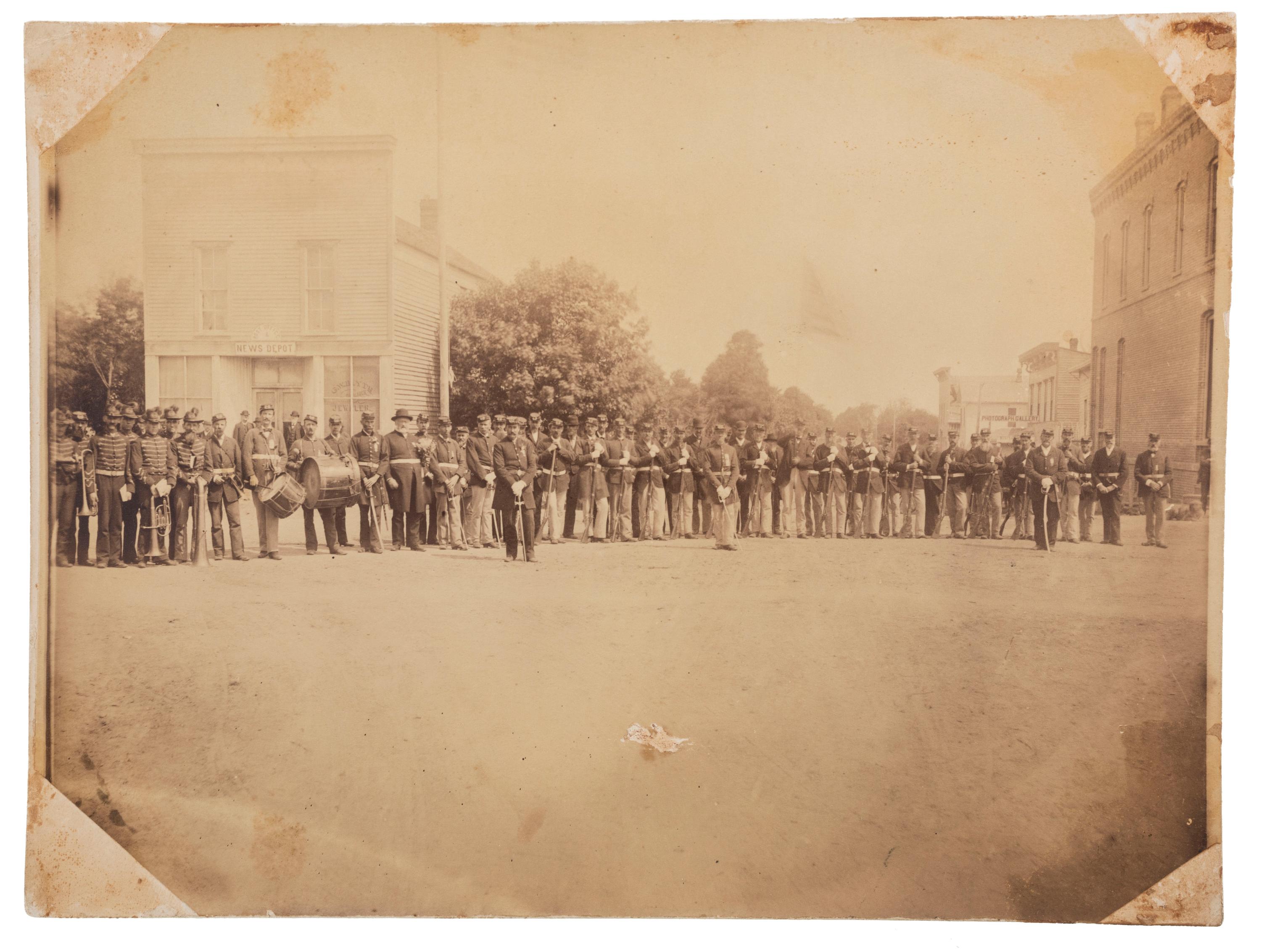 [CIVIL WAR] -- [GAR & UCV]. A group of 9 items, incl. photographs, certificates, and declaration of mourning.