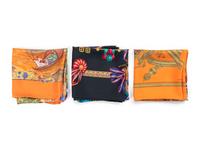 Three Hermès 90cm Silk Scarves