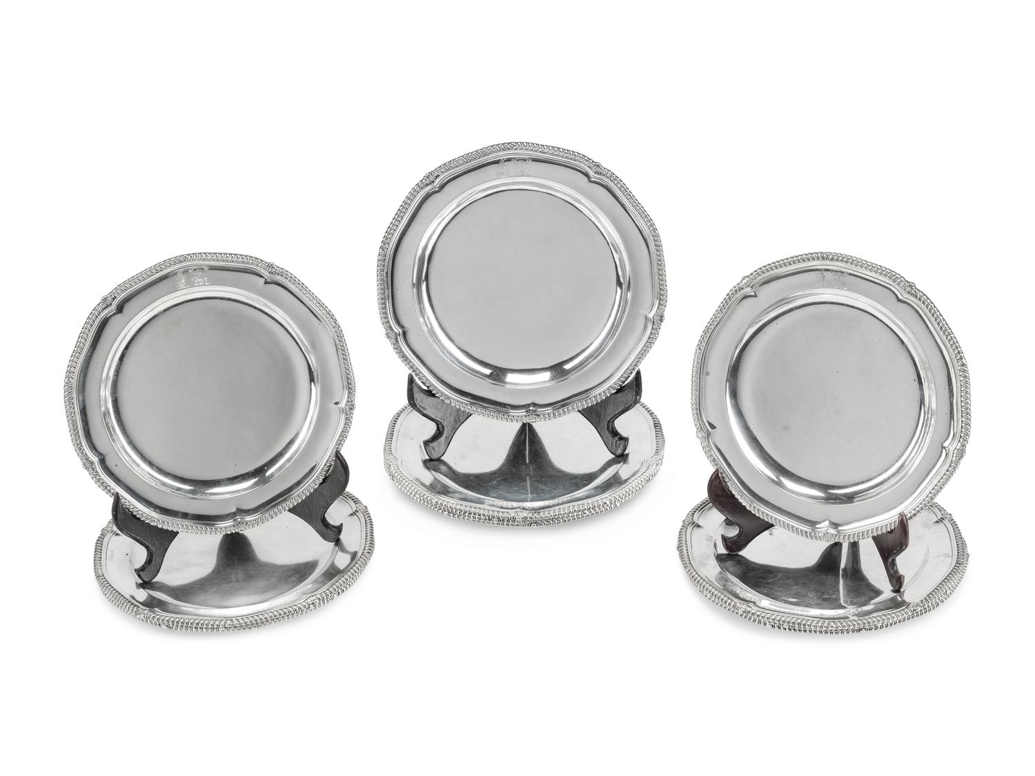 A Set of Twelve George III Silver Plates