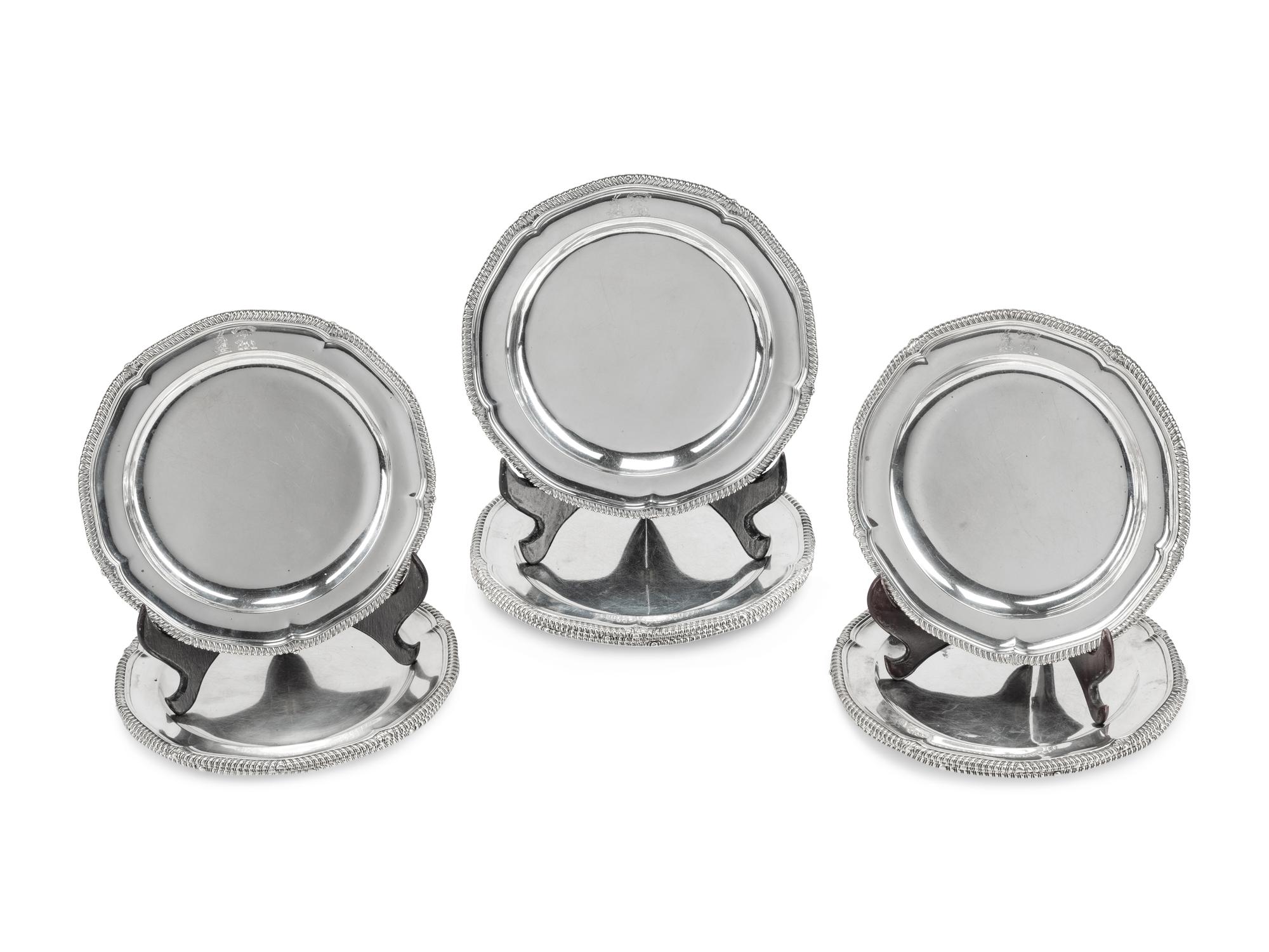 A Set of Twelve George III Silver Plates