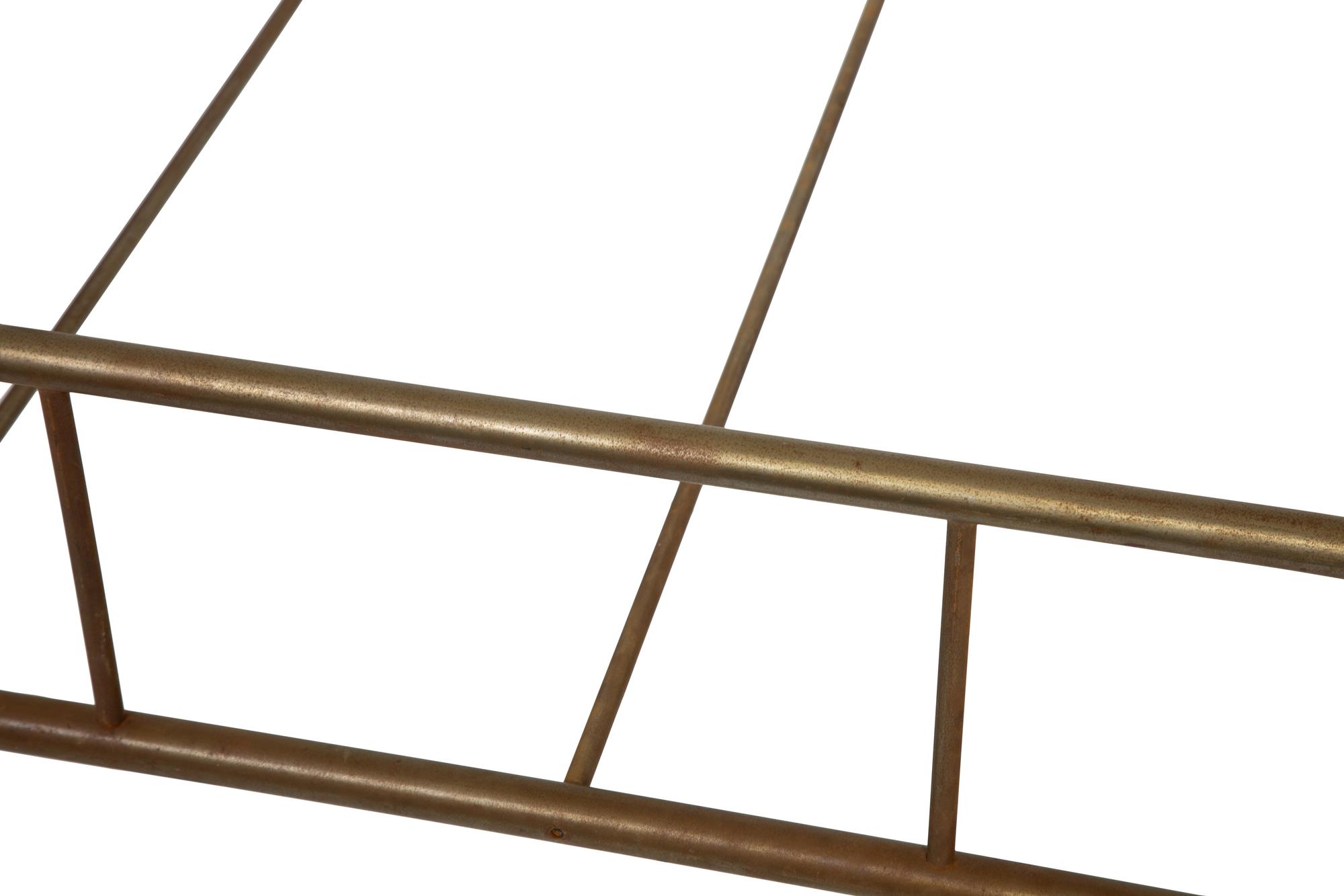 A Steel and Brass Daybed in the Style of Maison Jansen