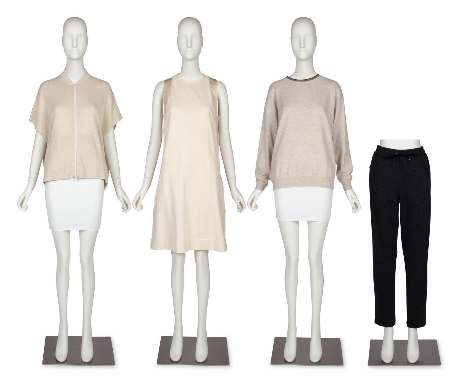 Four Burnello Cucinelli Items: Cardigan, Sweater, Dress, Pant, c.2018