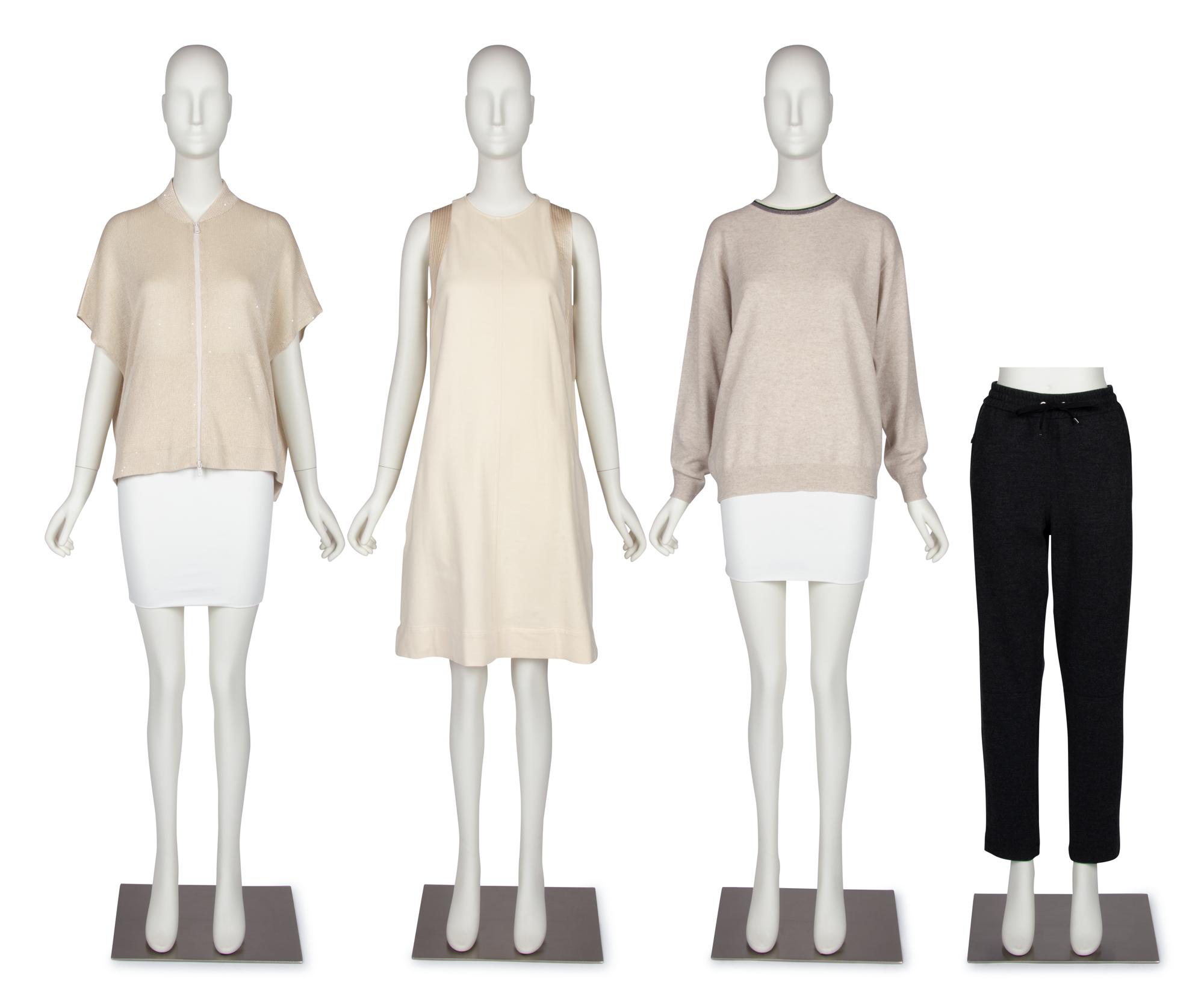 Four Burnello Cucinelli Items: Cardigan, Sweater, Dress, Pant, c.2018