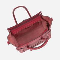 A Celine Nano Luggage Red Leather Handbag Celine