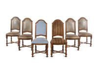 A Set of Six William and Mary Style Dining Chairs