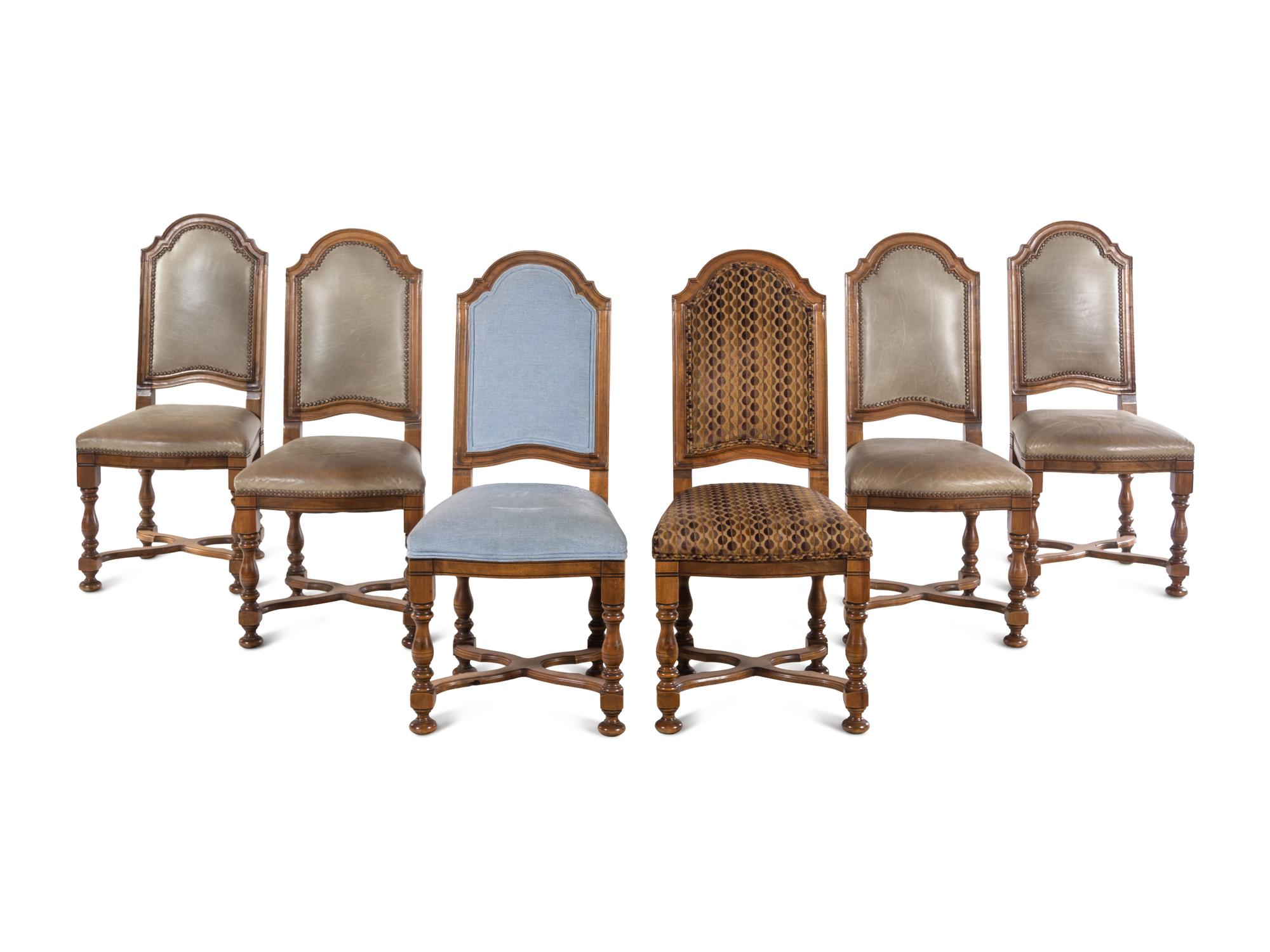 A Set of Six William and Mary Style Dining Chairs