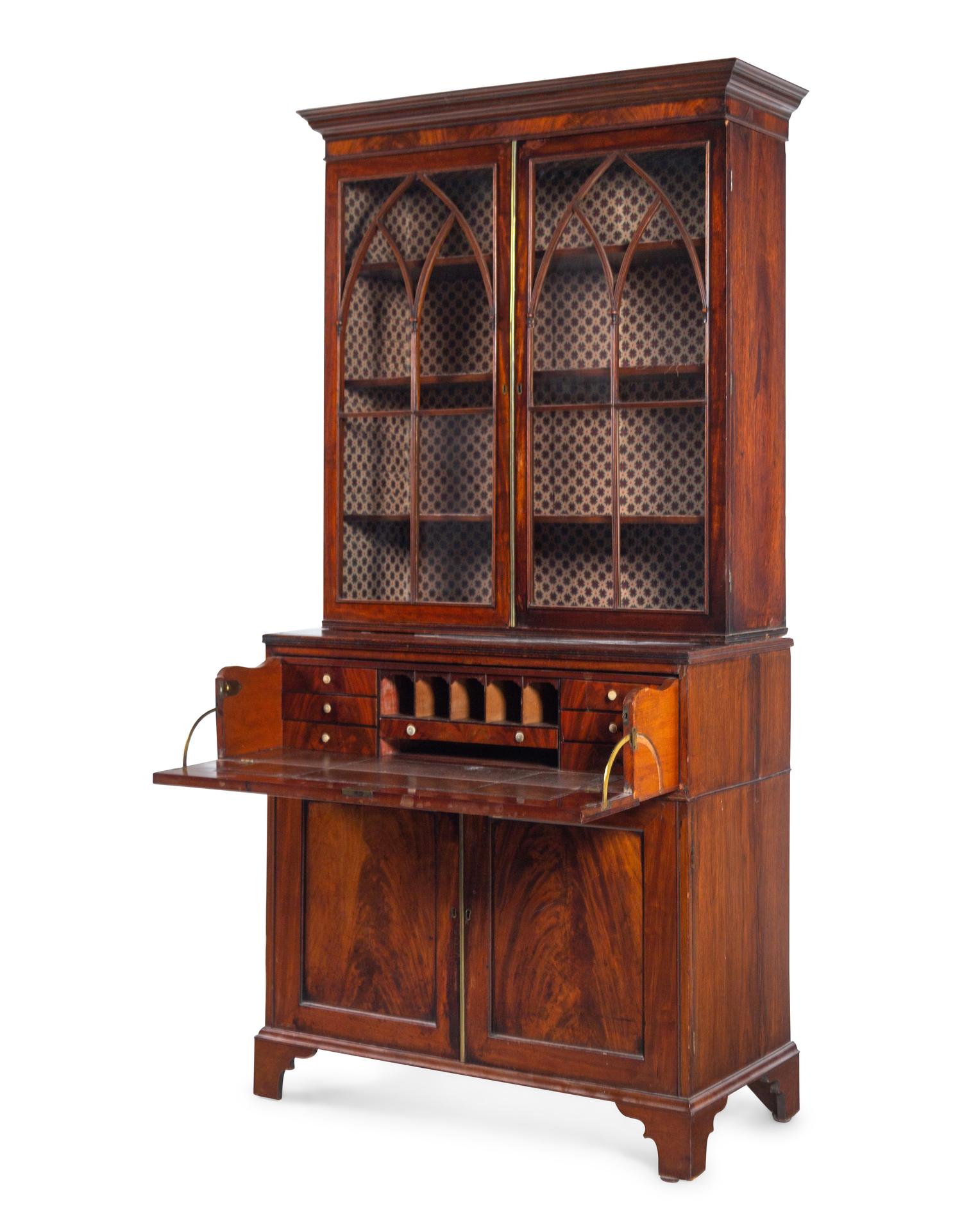 A George III Mahogany Secretary Bookcase