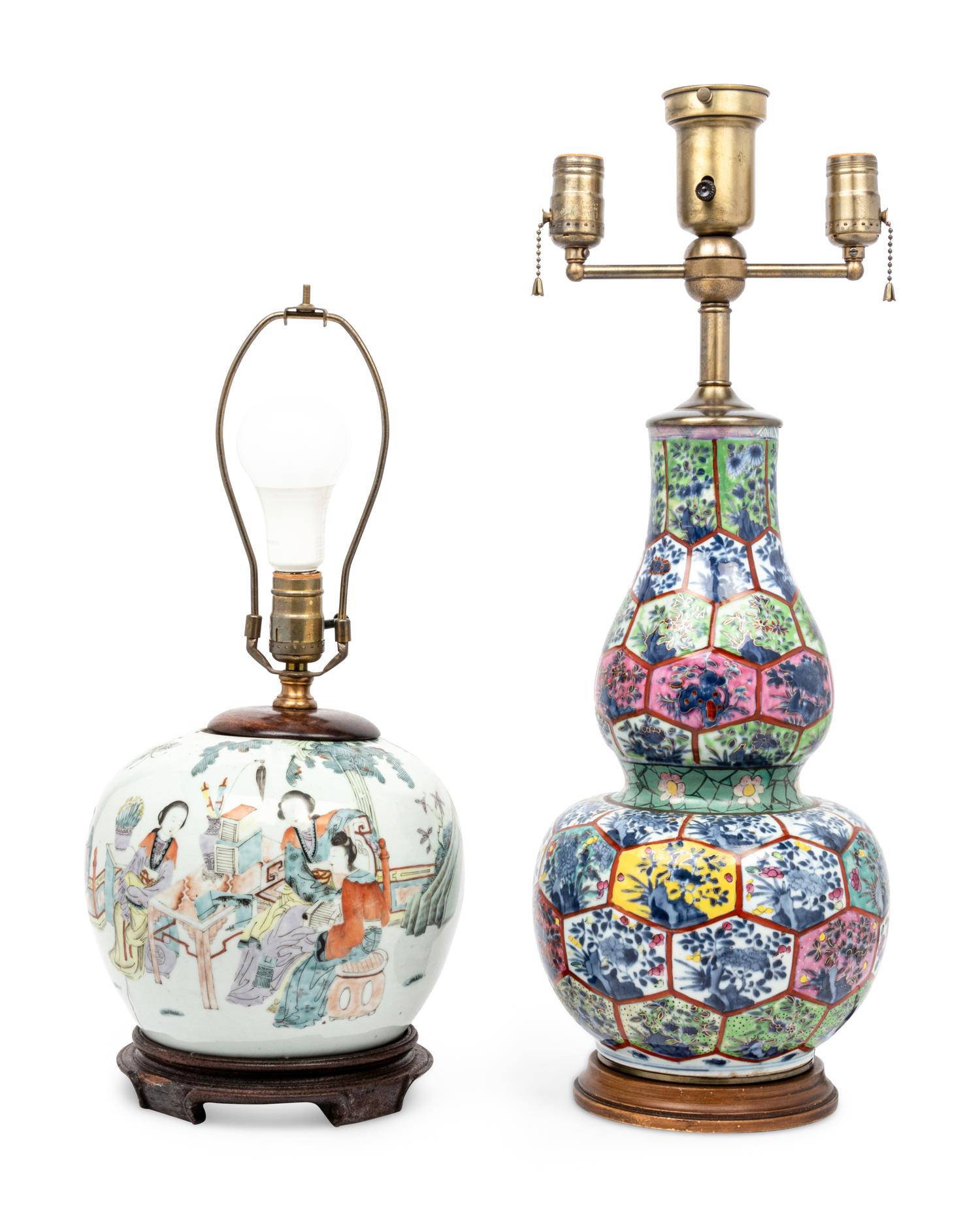 Two Chinese Famille Rose Porcelain Vessels