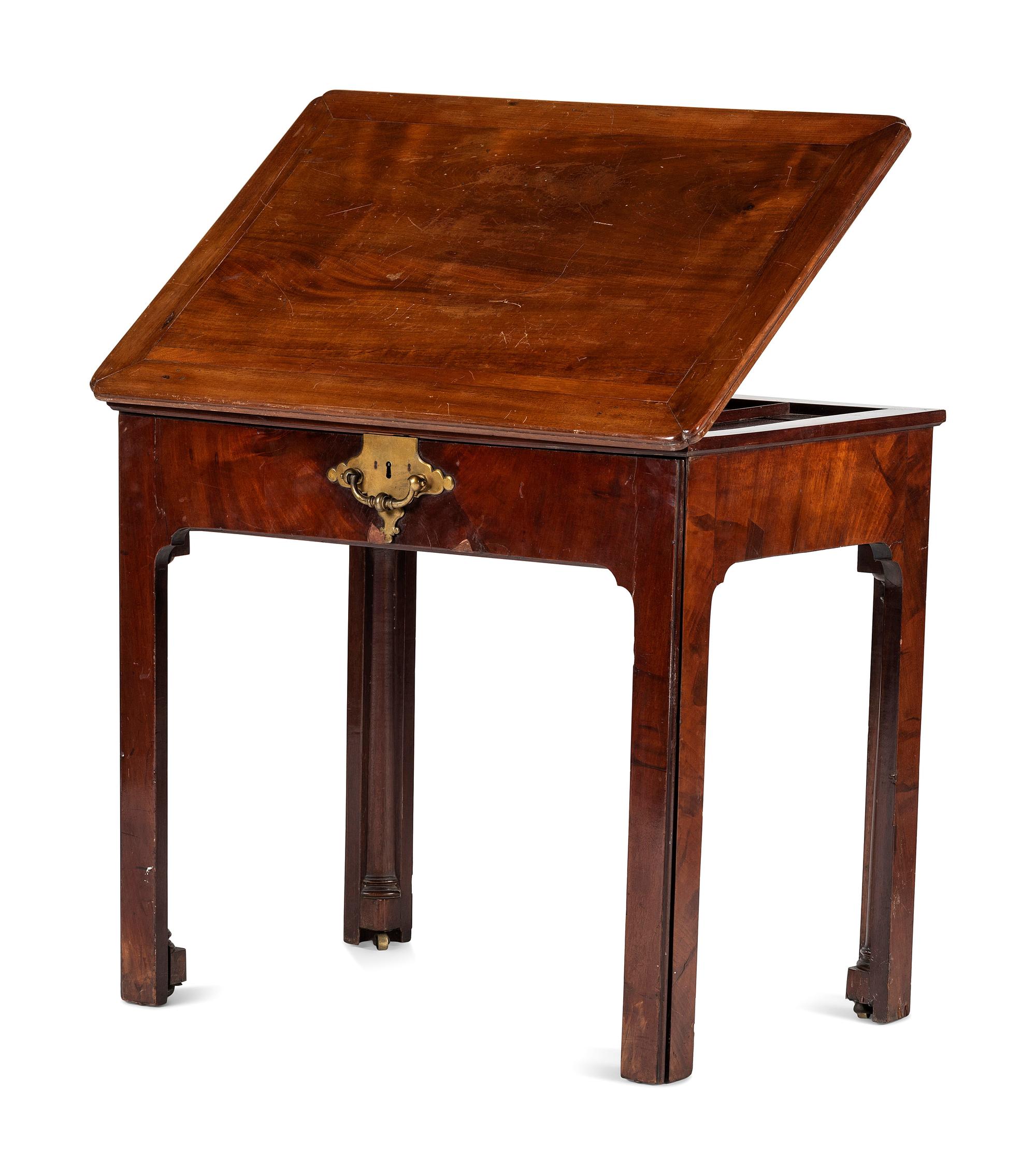 A Late George III Mahogany Architect's Desk