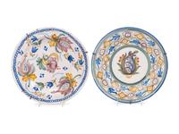 Two Continental Faïence Plates