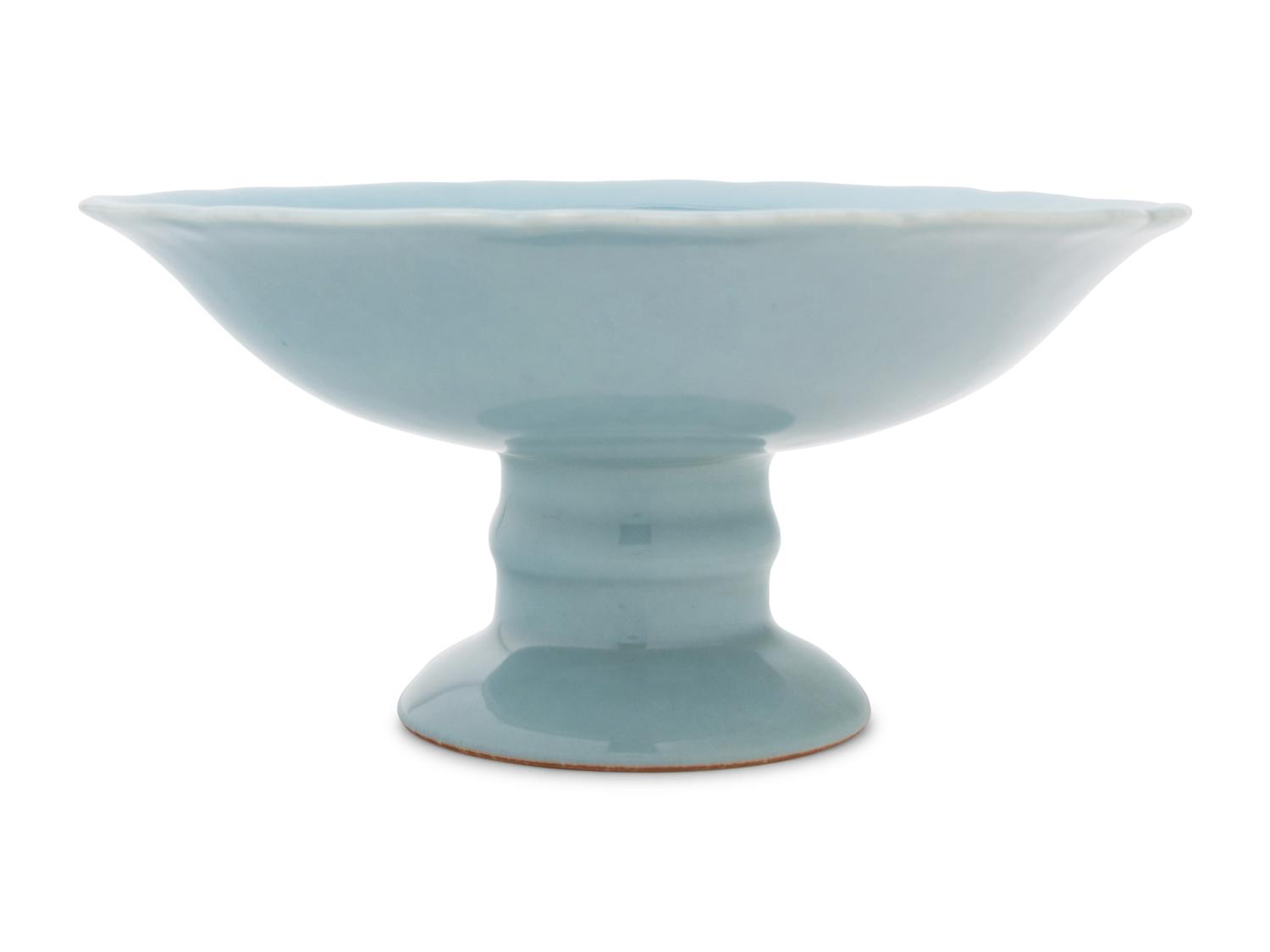 A Clair-de-Lune Glazed Porcelain Stem Dish