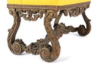 A Régence Carved and Green Painted Beechwood Hall Bench